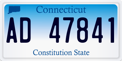 CT license plate AD47841