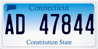CT license plate AD47844