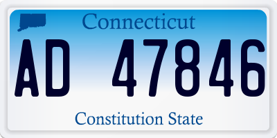 CT license plate AD47846