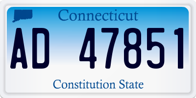 CT license plate AD47851