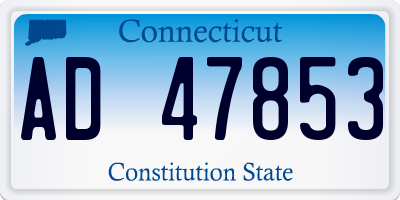 CT license plate AD47853