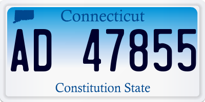 CT license plate AD47855