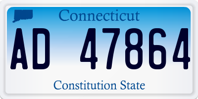 CT license plate AD47864
