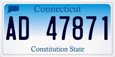 CT license plate AD47871