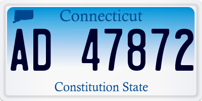 CT license plate AD47872