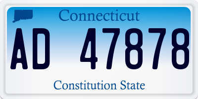 CT license plate AD47878
