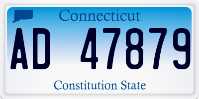 CT license plate AD47879