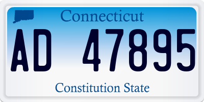 CT license plate AD47895