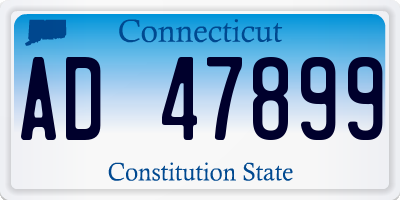 CT license plate AD47899