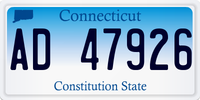 CT license plate AD47926