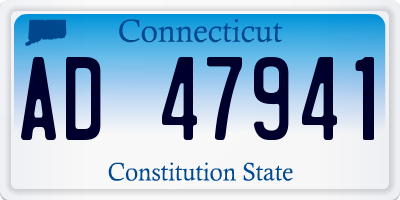 CT license plate AD47941
