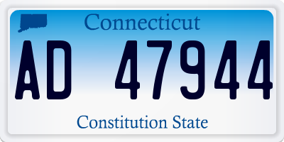 CT license plate AD47944