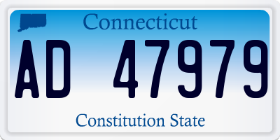 CT license plate AD47979