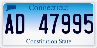 CT license plate AD47995