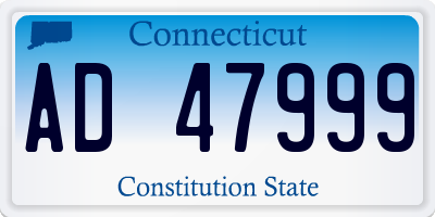 CT license plate AD47999