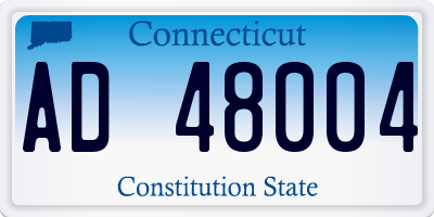 CT license plate AD48004