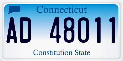 CT license plate AD48011