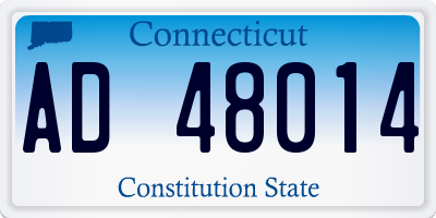 CT license plate AD48014