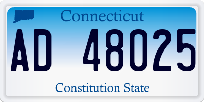 CT license plate AD48025