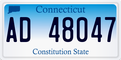CT license plate AD48047