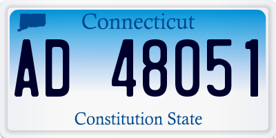 CT license plate AD48051