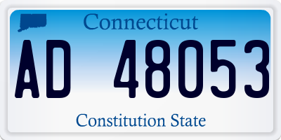 CT license plate AD48053
