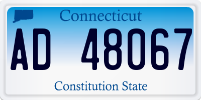 CT license plate AD48067
