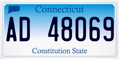 CT license plate AD48069