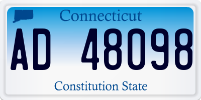 CT license plate AD48098