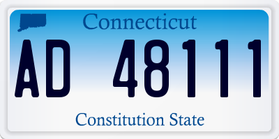CT license plate AD48111