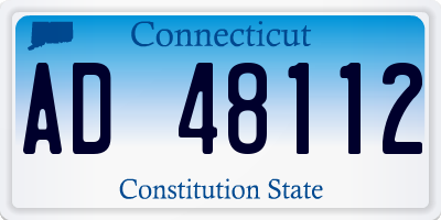 CT license plate AD48112