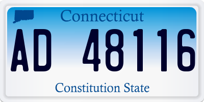 CT license plate AD48116
