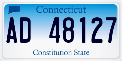 CT license plate AD48127