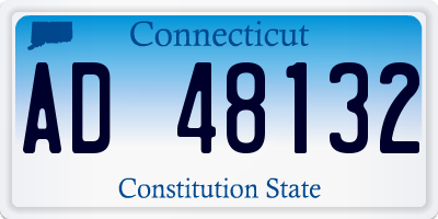 CT license plate AD48132
