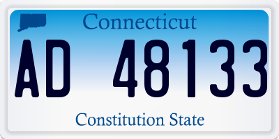 CT license plate AD48133