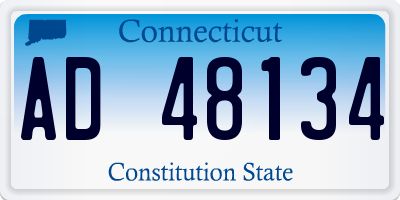 CT license plate AD48134