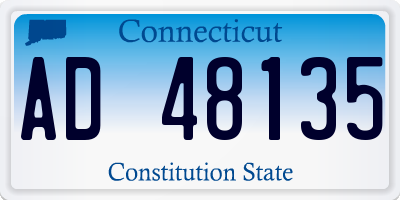 CT license plate AD48135