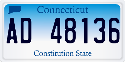 CT license plate AD48136