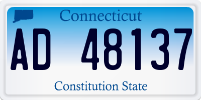 CT license plate AD48137