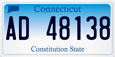 CT license plate AD48138