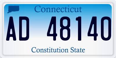 CT license plate AD48140