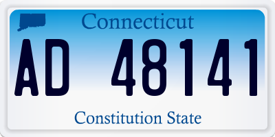 CT license plate AD48141