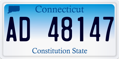 CT license plate AD48147