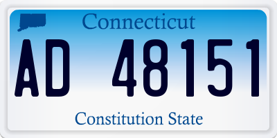 CT license plate AD48151