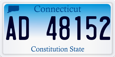CT license plate AD48152