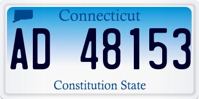 CT license plate AD48153