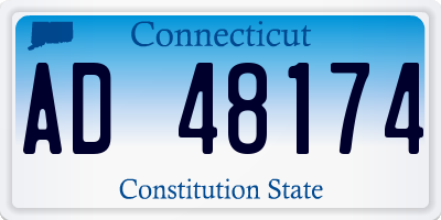 CT license plate AD48174