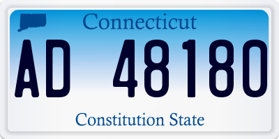 CT license plate AD48180