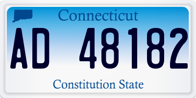 CT license plate AD48182