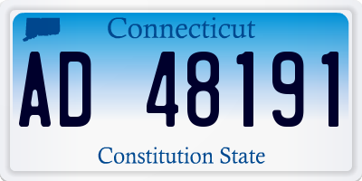 CT license plate AD48191